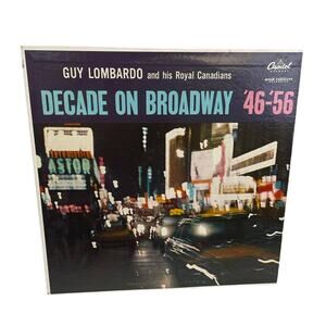 Vintage 1956 Decade on Broadway Guy Lombardo and Royal Canadians LP Vinyl Record